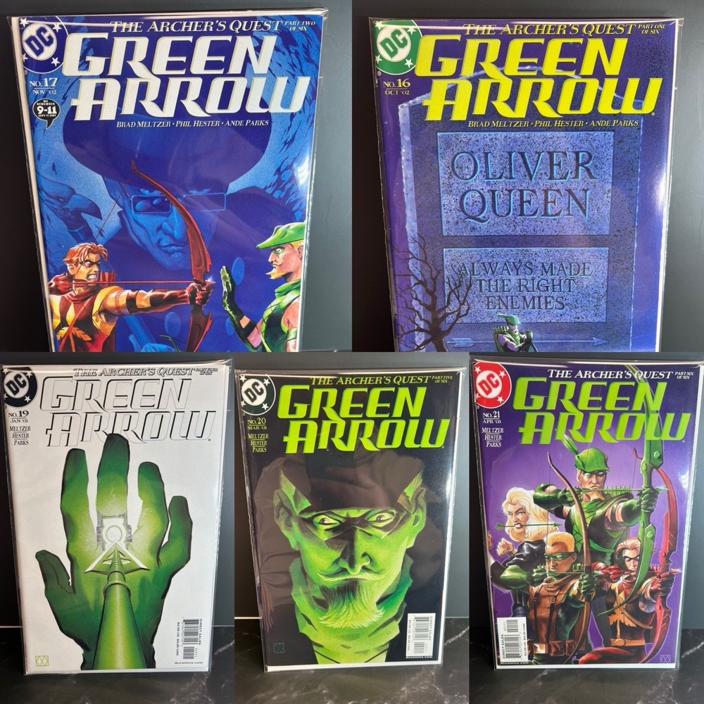 Lot Of 5 Vintage DC Comics Green Arrow Comic Books Nice Covers
